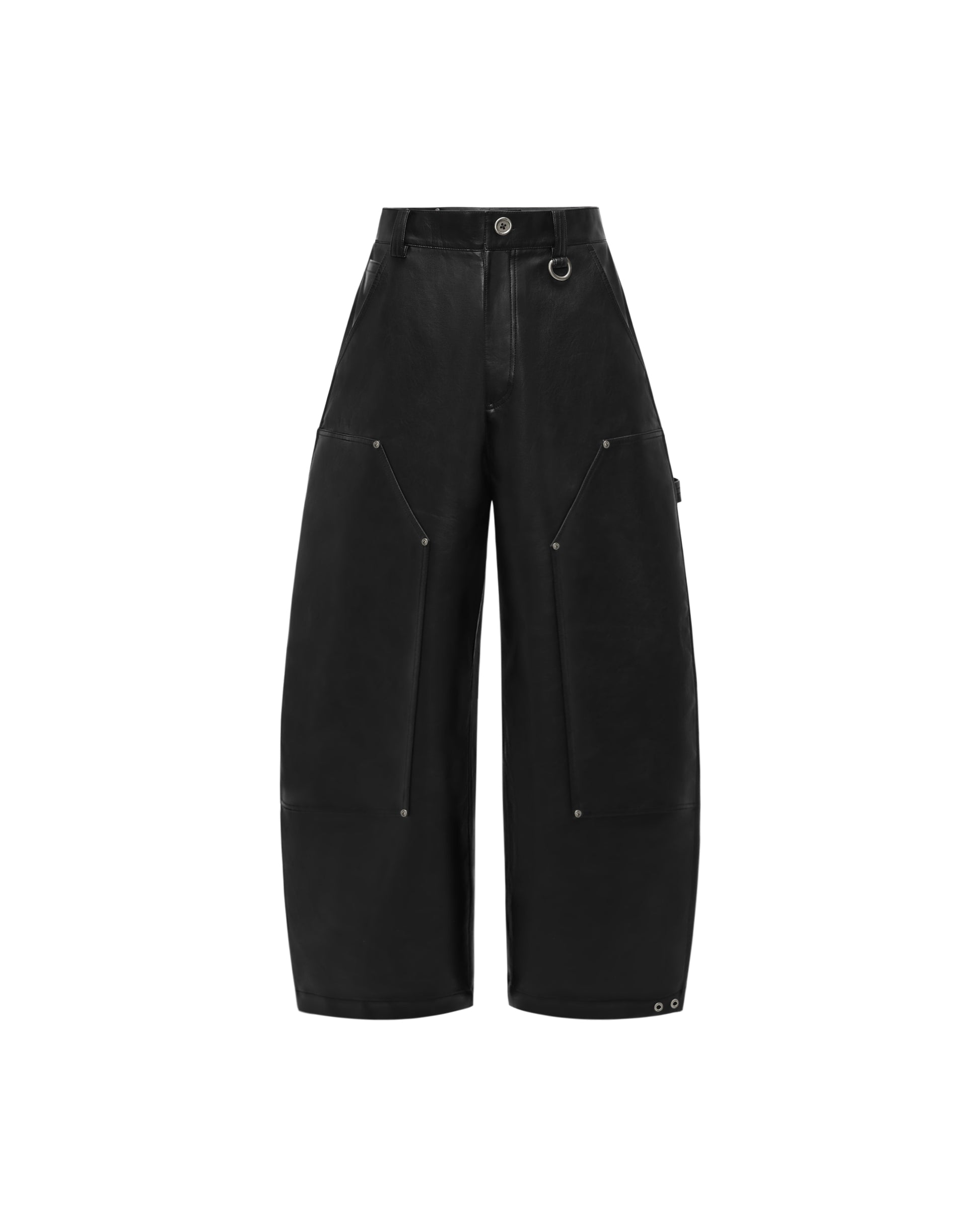 RESET FAUX LEATHER WIDE-LEG TROUSERS