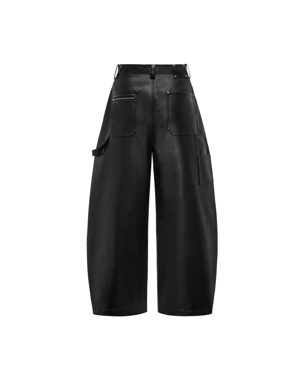 RESET FAUX LEATHER WIDE-LEG TROUSERS