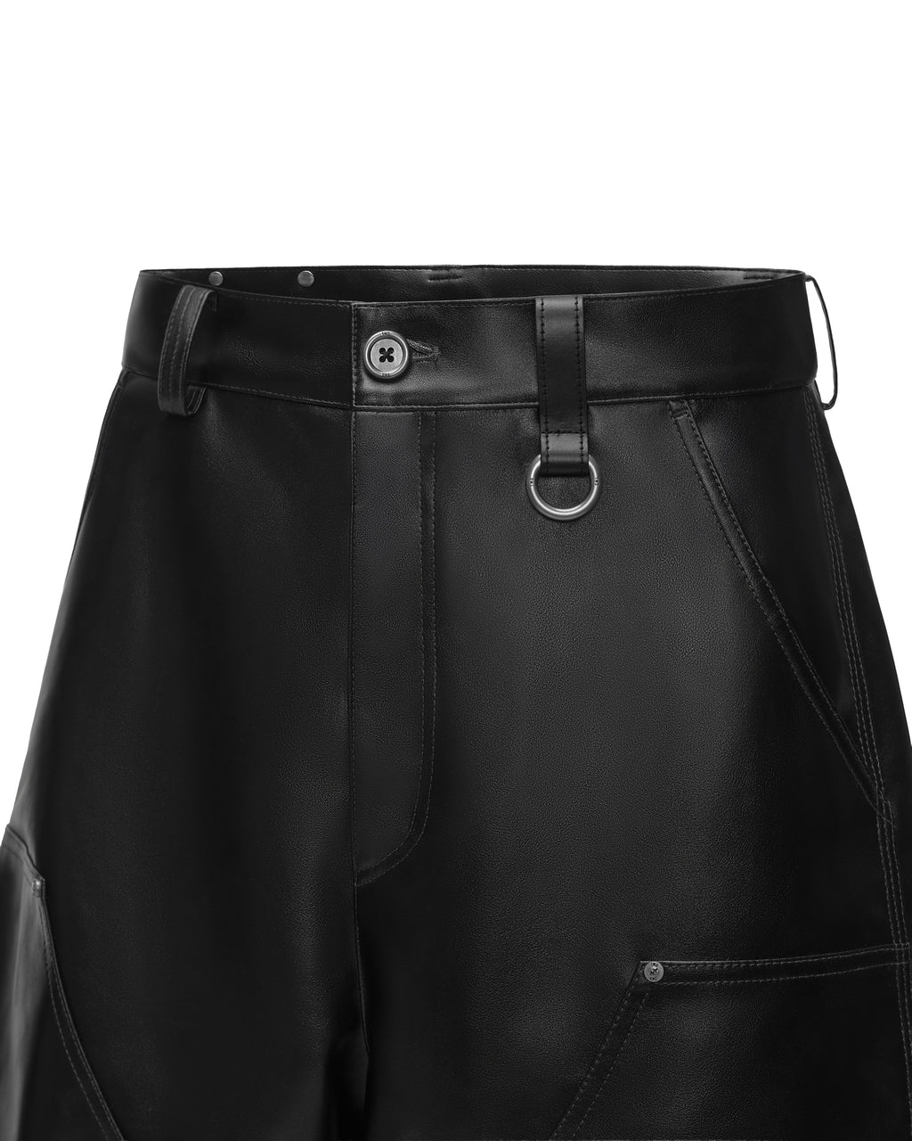 RESET FAUX LEATHER WIDE-LEG TROUSERS