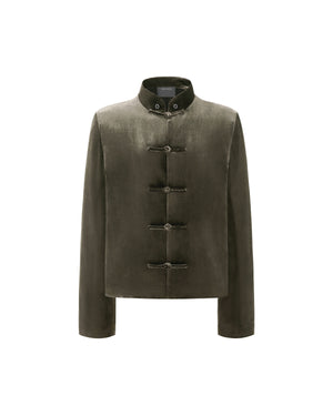 RESET VELVET STAND-COLLAR JACKET