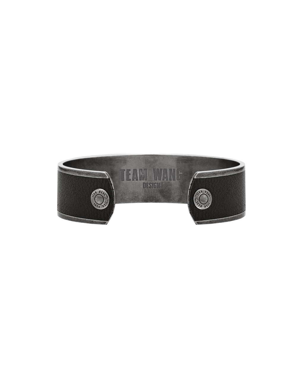 ACCEPTANCE METAL LEATHER BANGLE