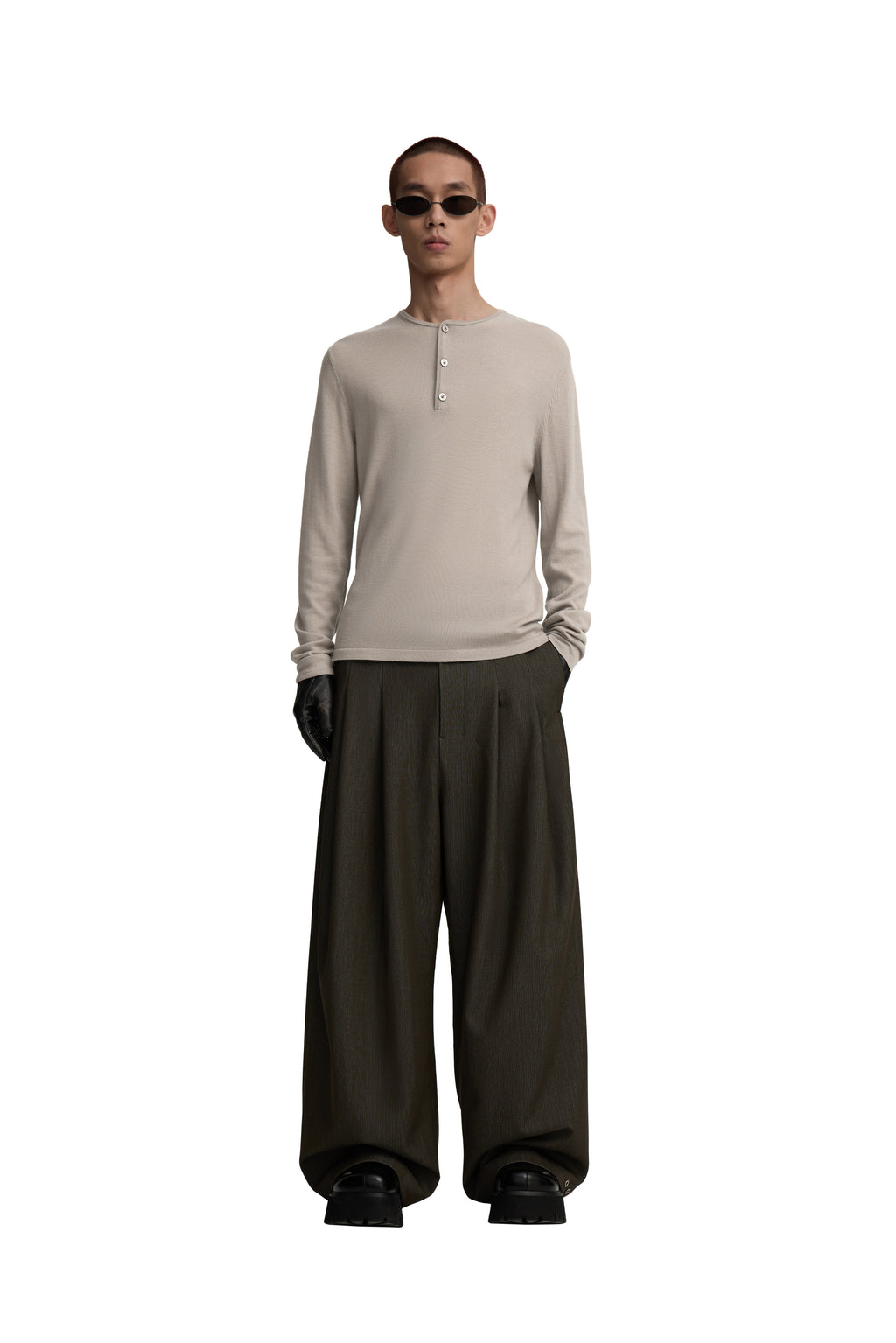 RESET KNITTED HENLEY SHIRT