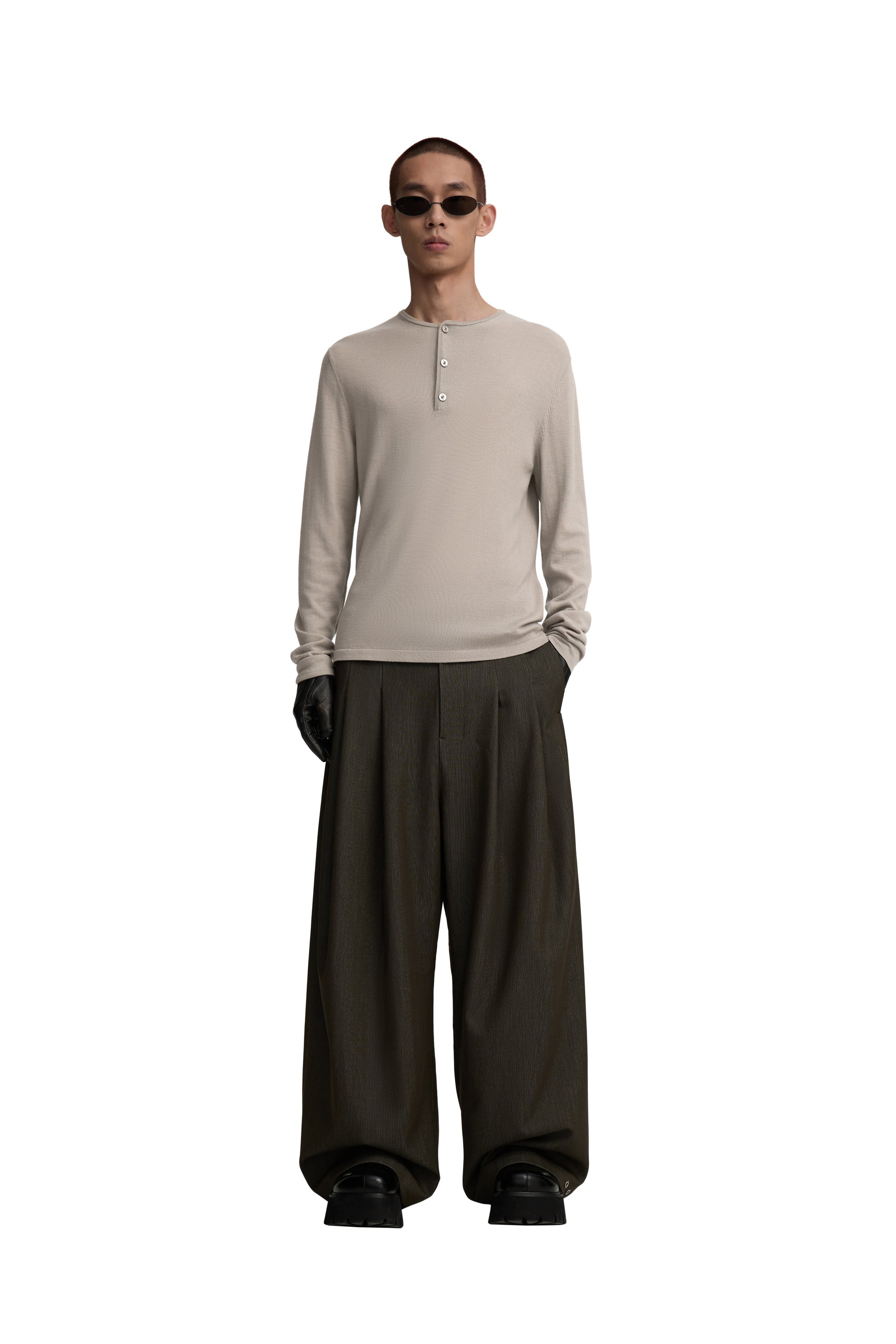 RESET KNITTED HENLEY SHIRT