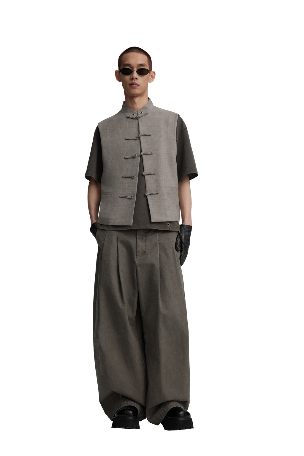 RESET WASHED WIDE-LEG TROUSERS