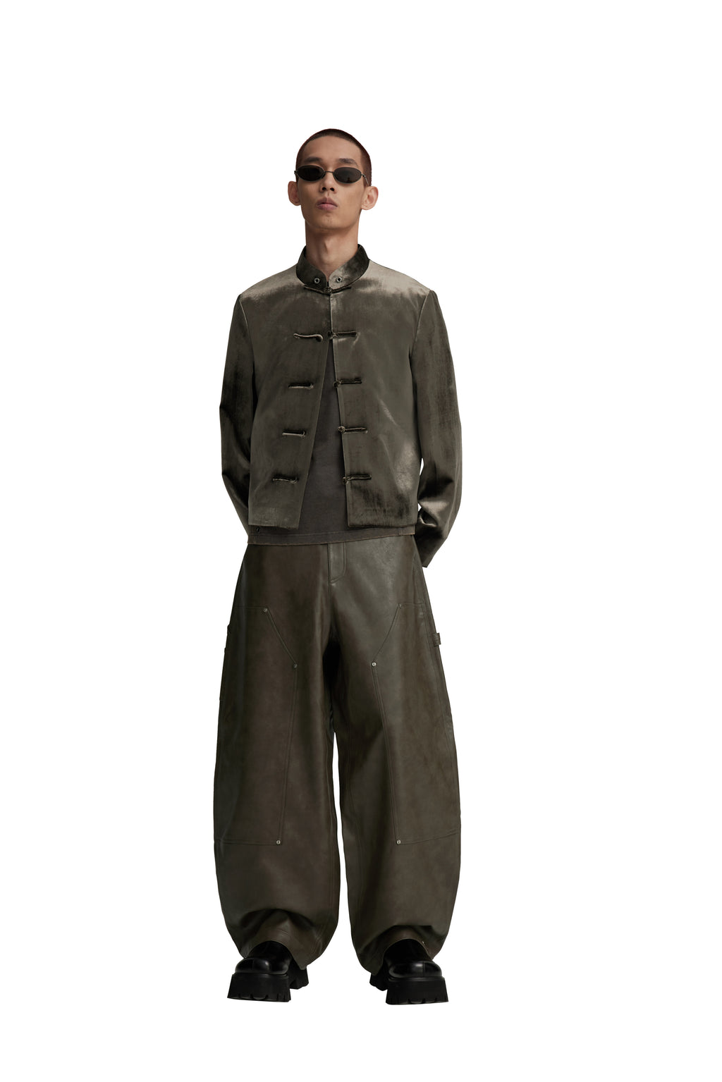RESET VELVET STAND-COLLAR JACKET