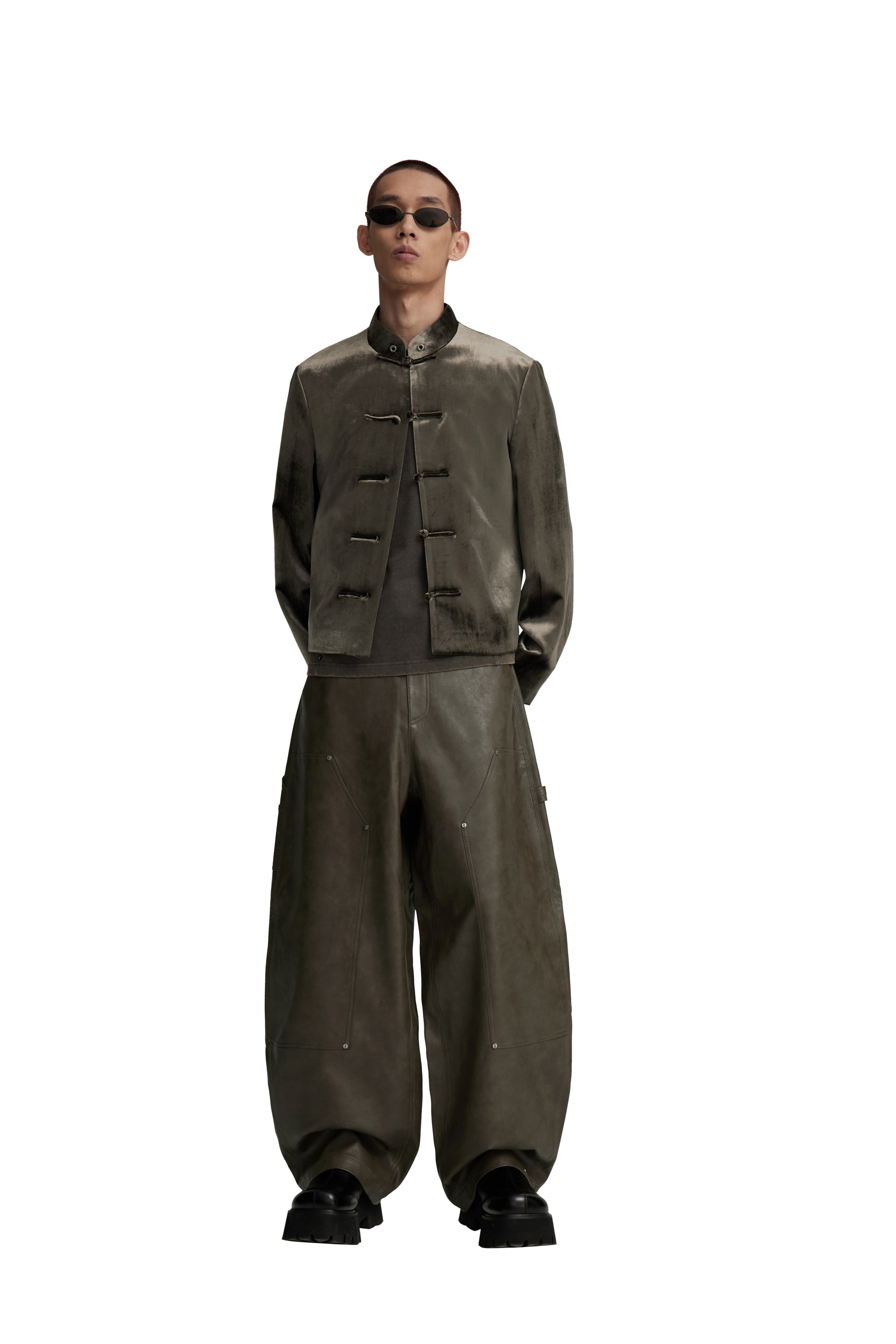 RESET VELVET STAND-COLLAR JACKET