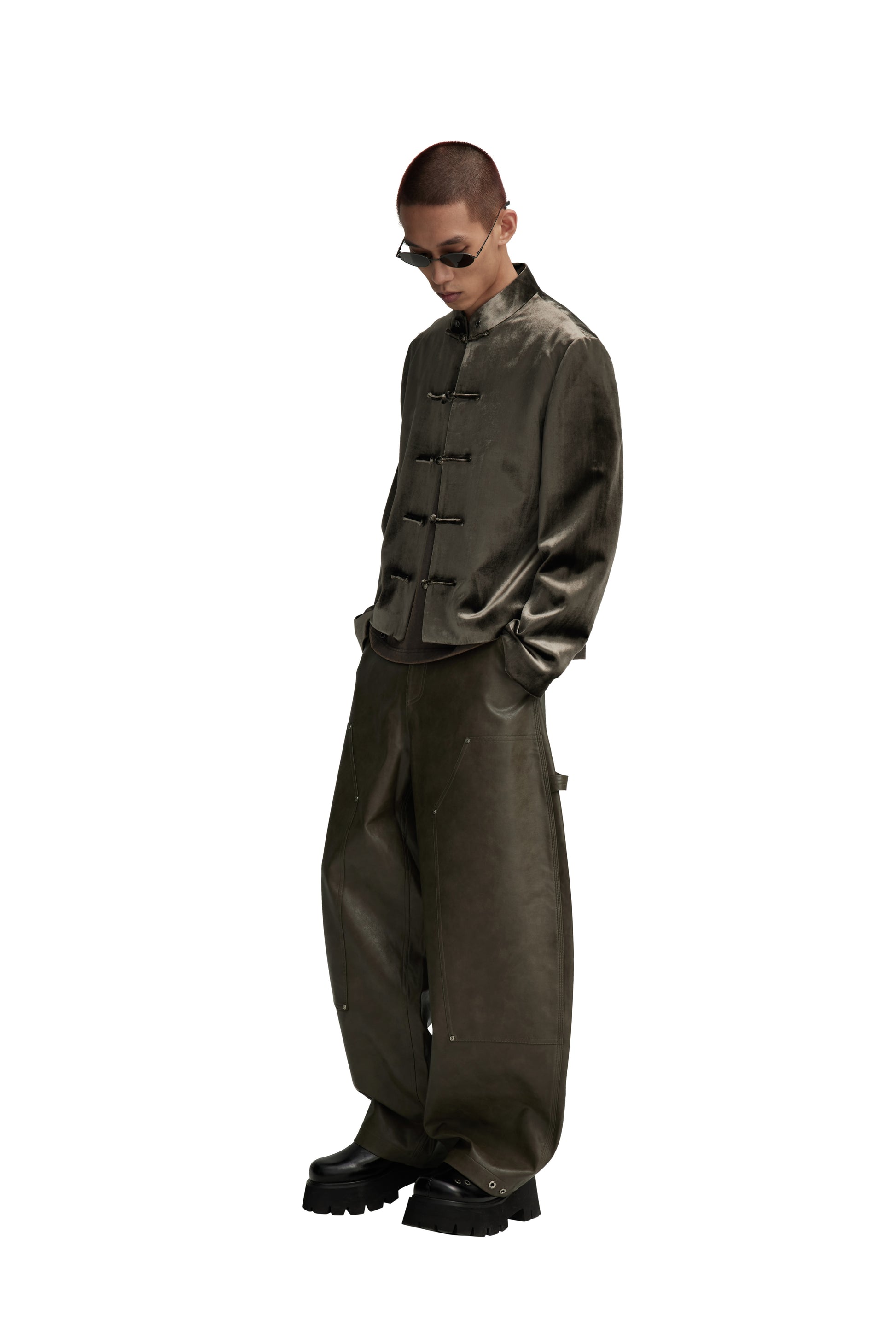 RESET VELVET STAND-COLLAR JACKET