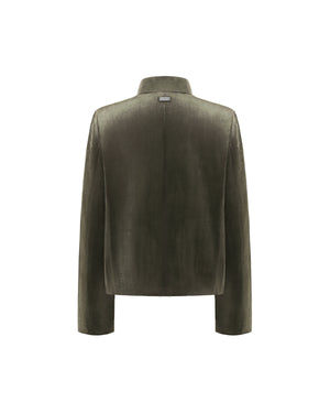 RESET VELVET STAND-COLLAR JACKET