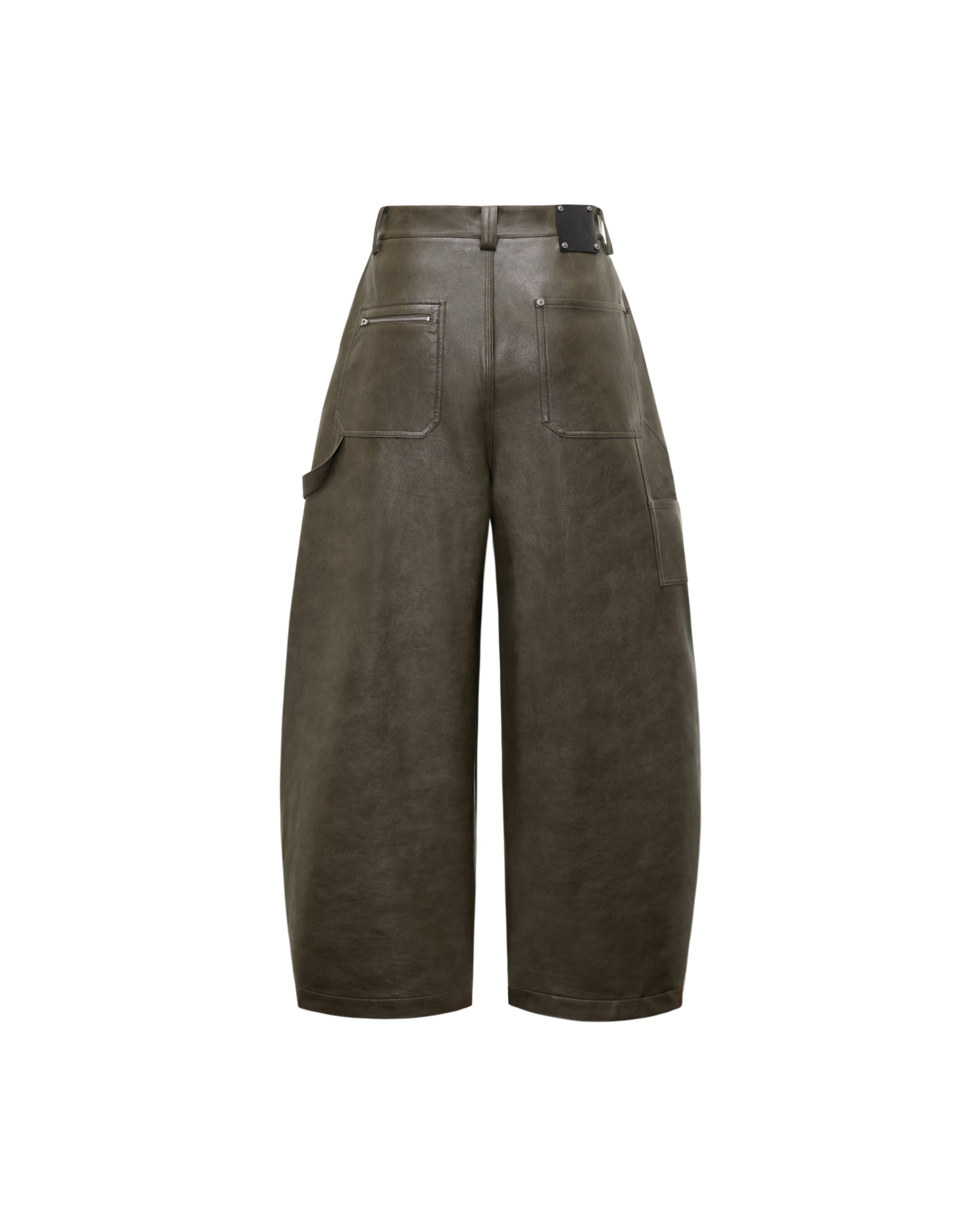 RESET FAUX LEATHER WIDE-LEG TROUSERS