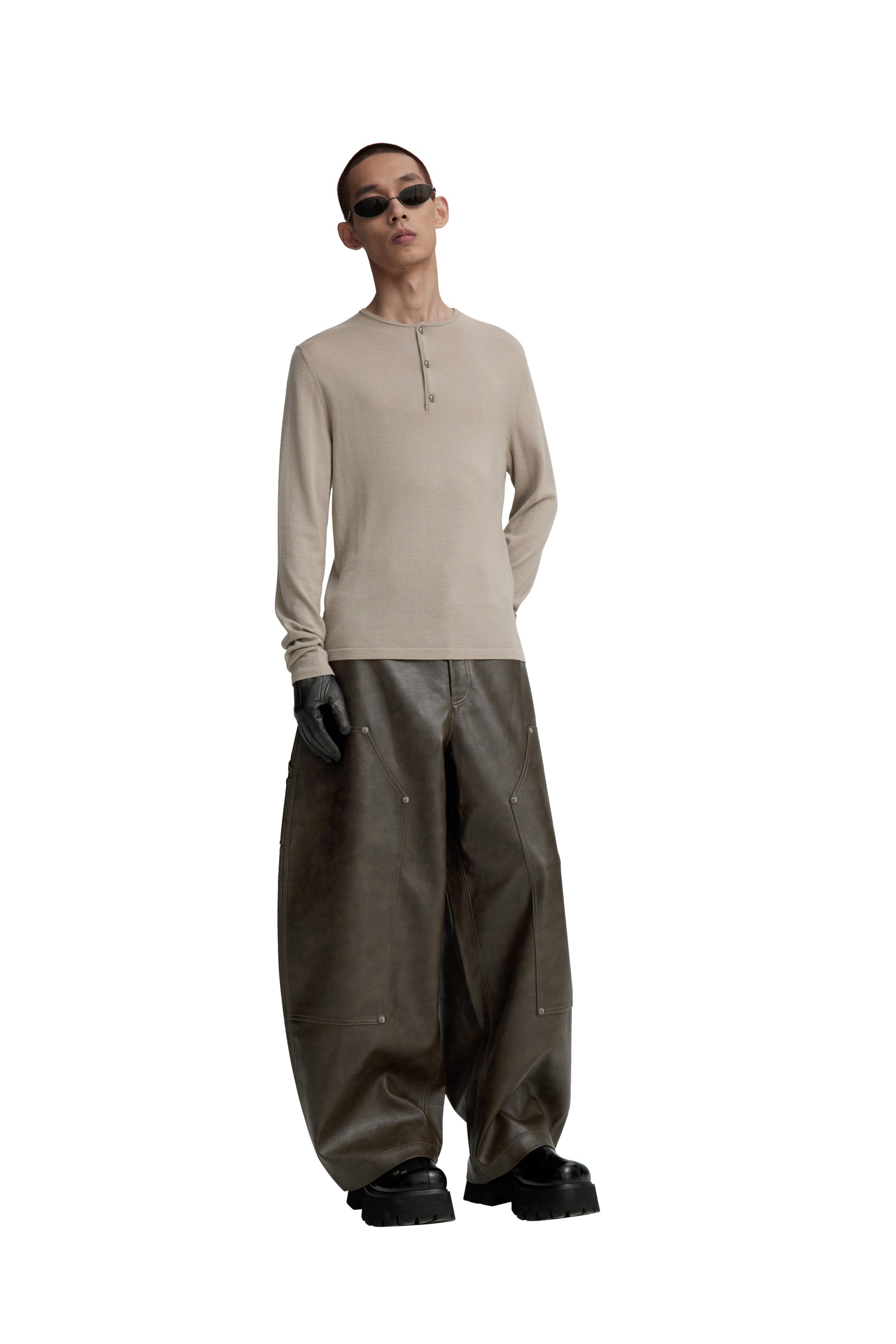 RESET KNITTED HENLEY SHIRT