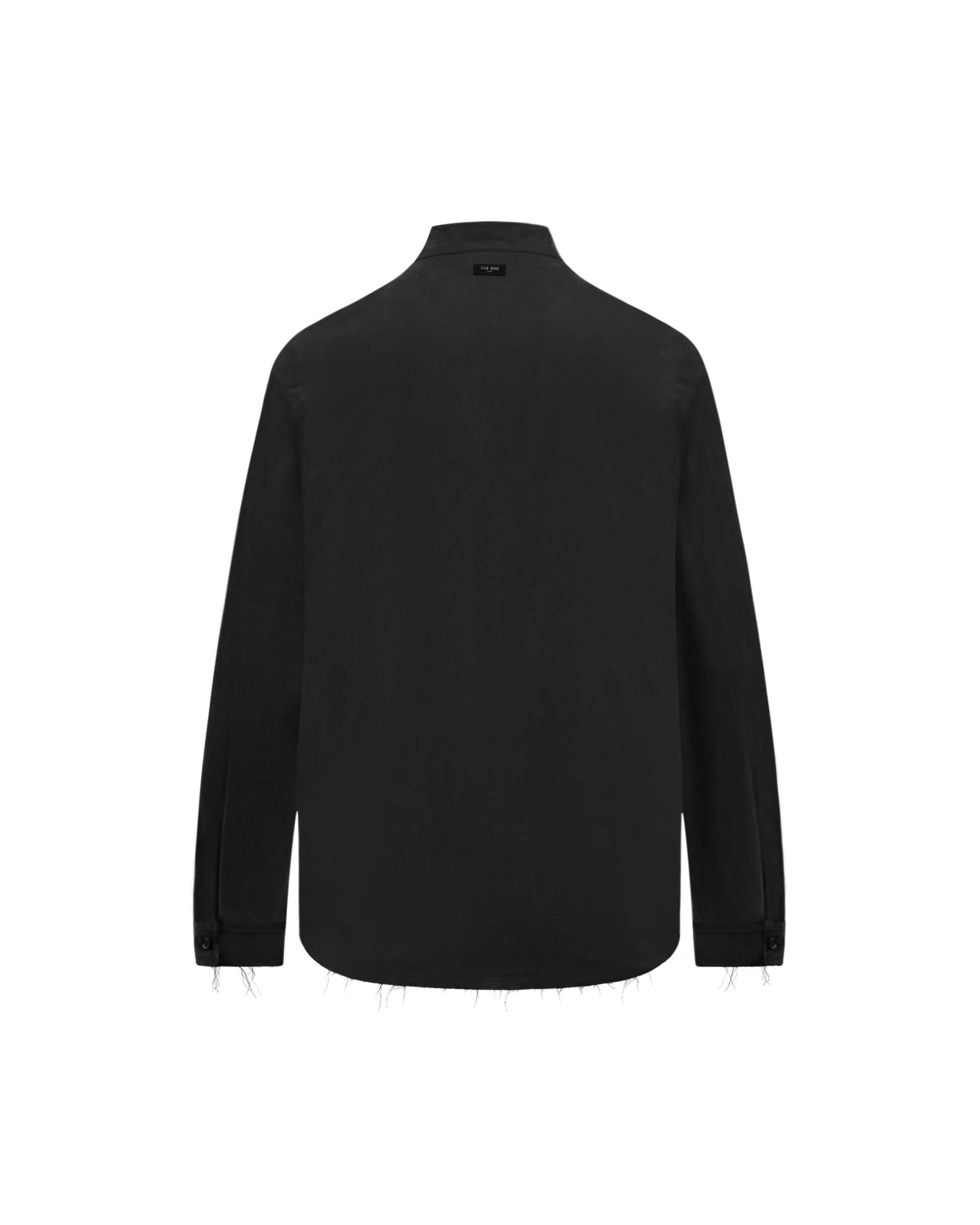 ACCEPTANCE DRAPED STAND-COLLAR SHIRT