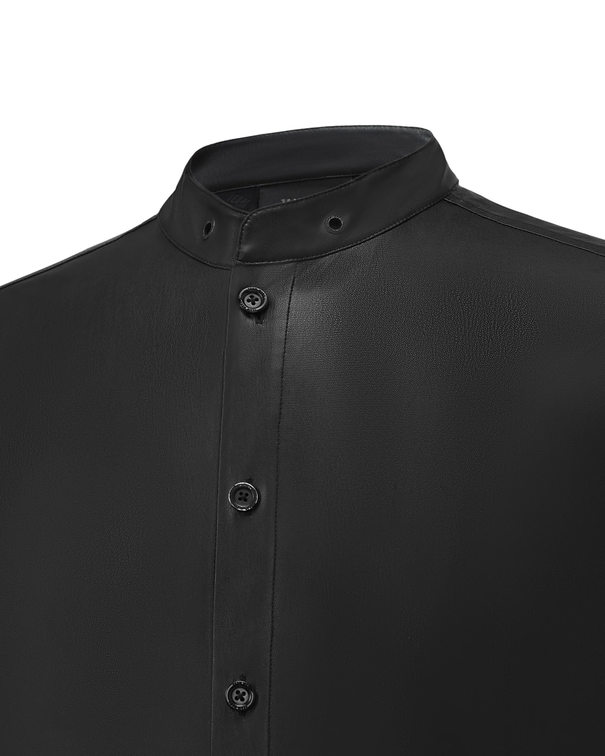 ACCEPTANCE FAUX LEATHER SHIRT