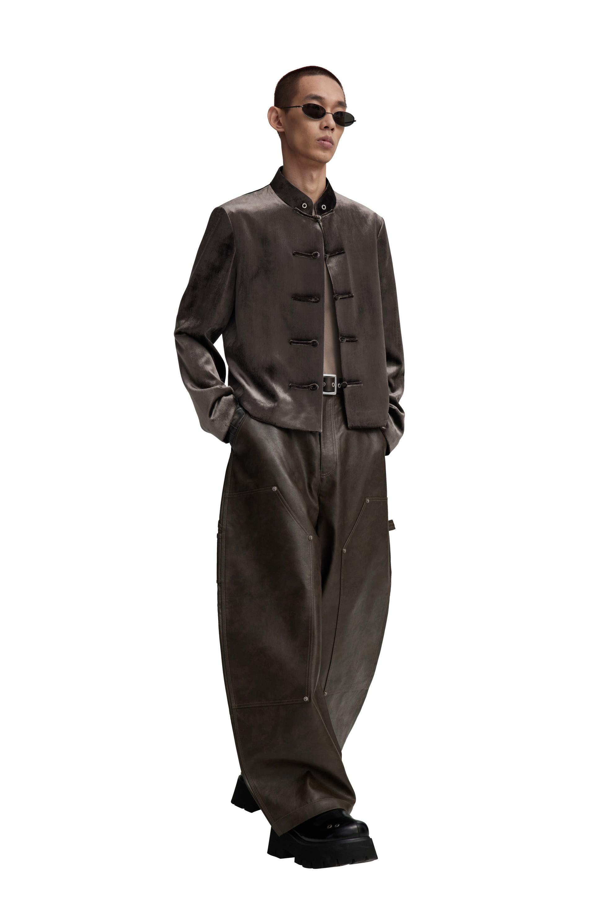 RESET VELVET STAND-COLLAR JACKET