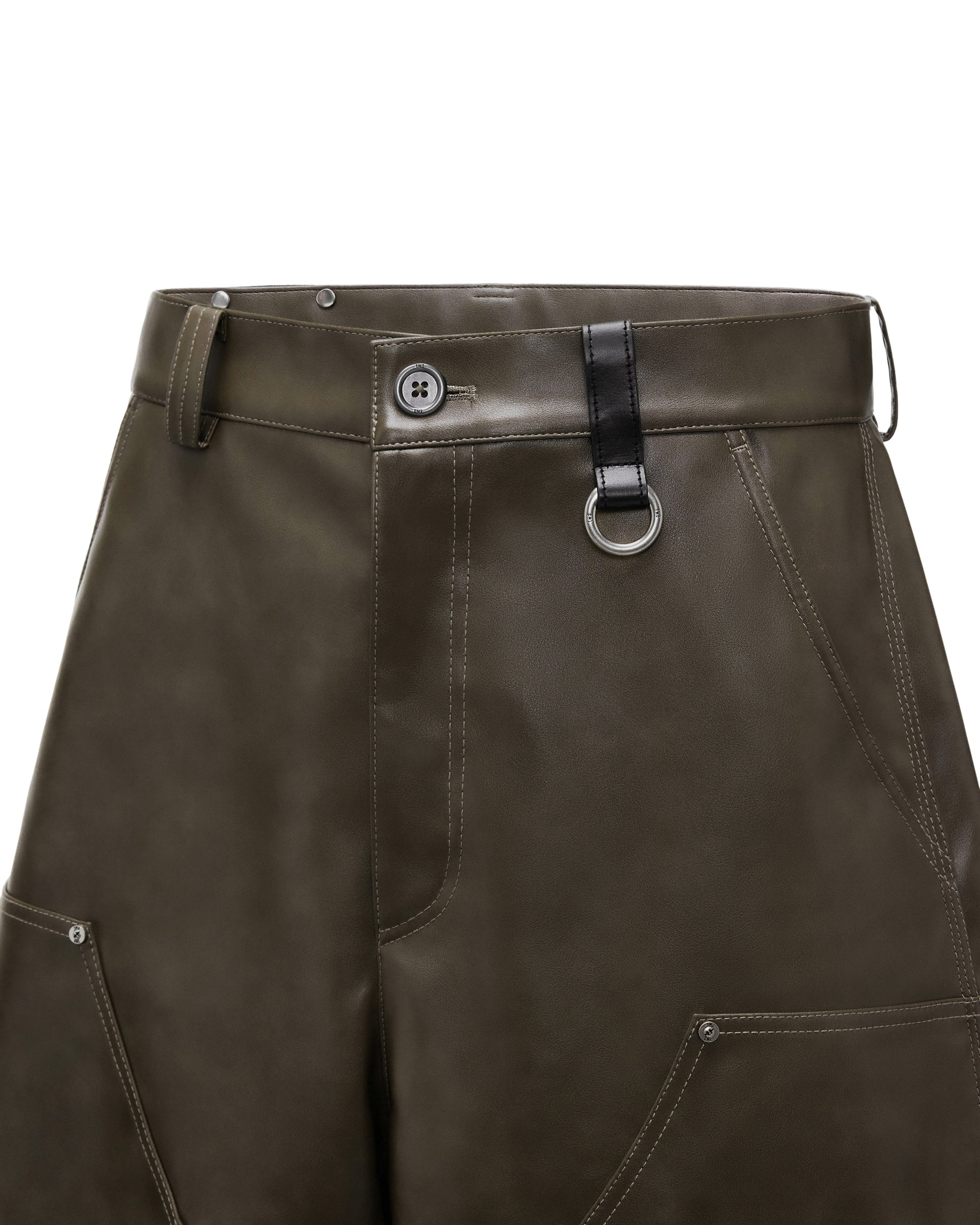 RESET FAUX LEATHER WIDE-LEG TROUSERS