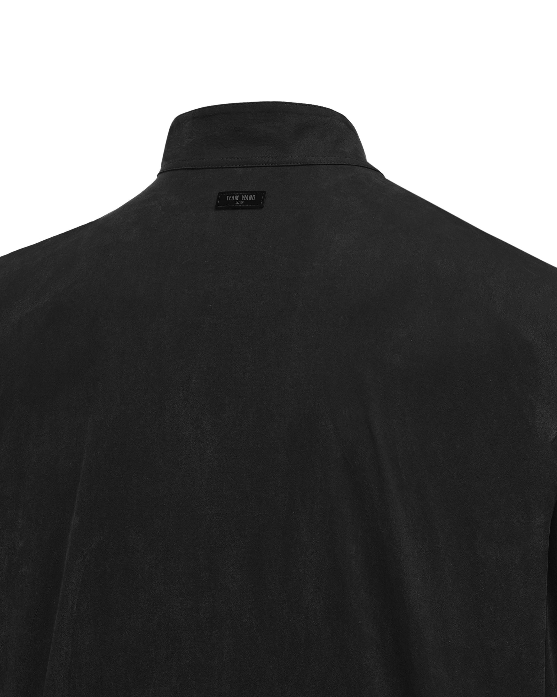 ACCEPTANCE DRAPED STAND-COLLAR SHIRT
