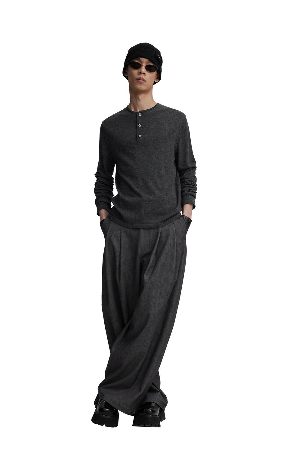 RESET KNITTED HENLEY SHIRT