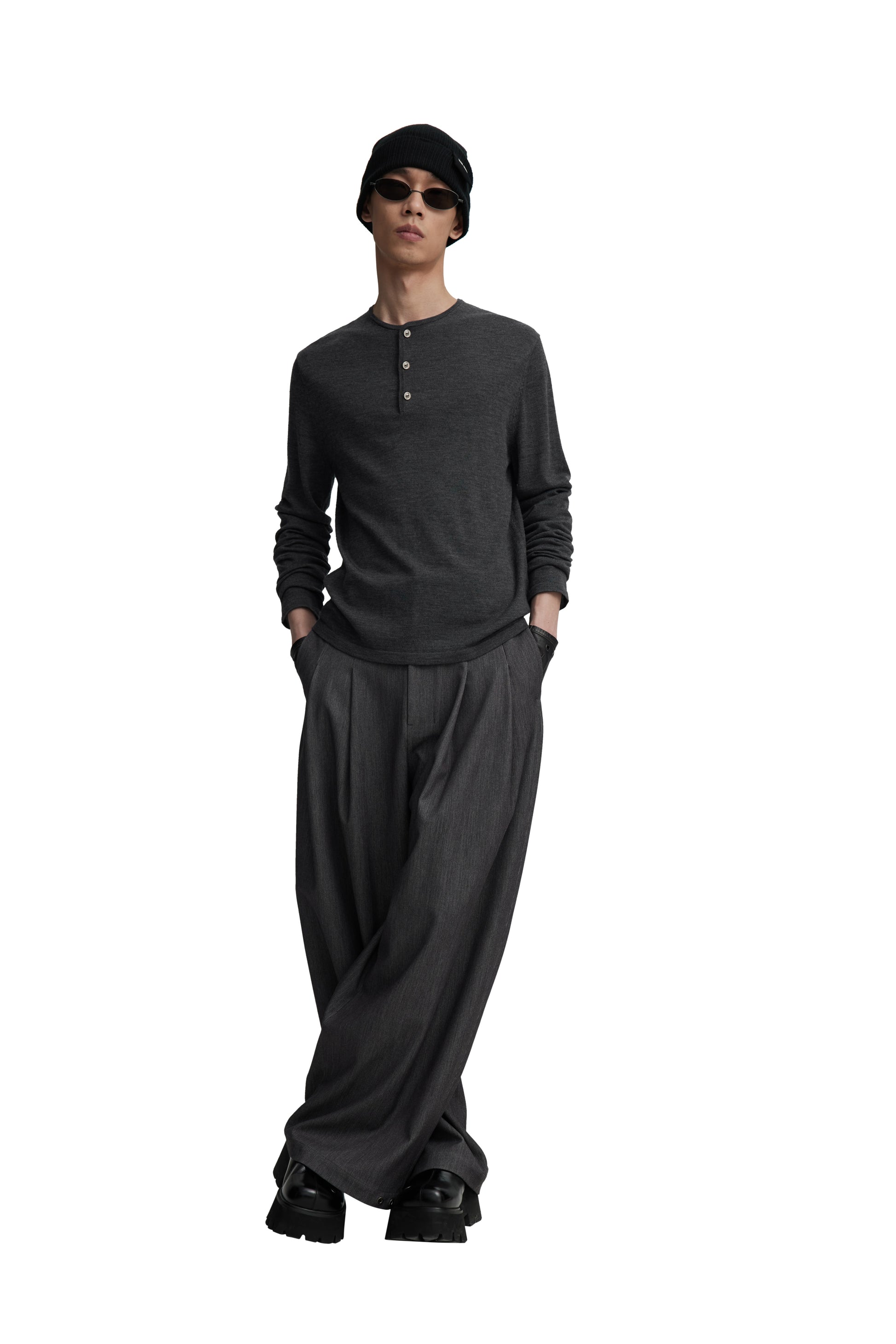 RESET KNITTED HENLEY SHIRT