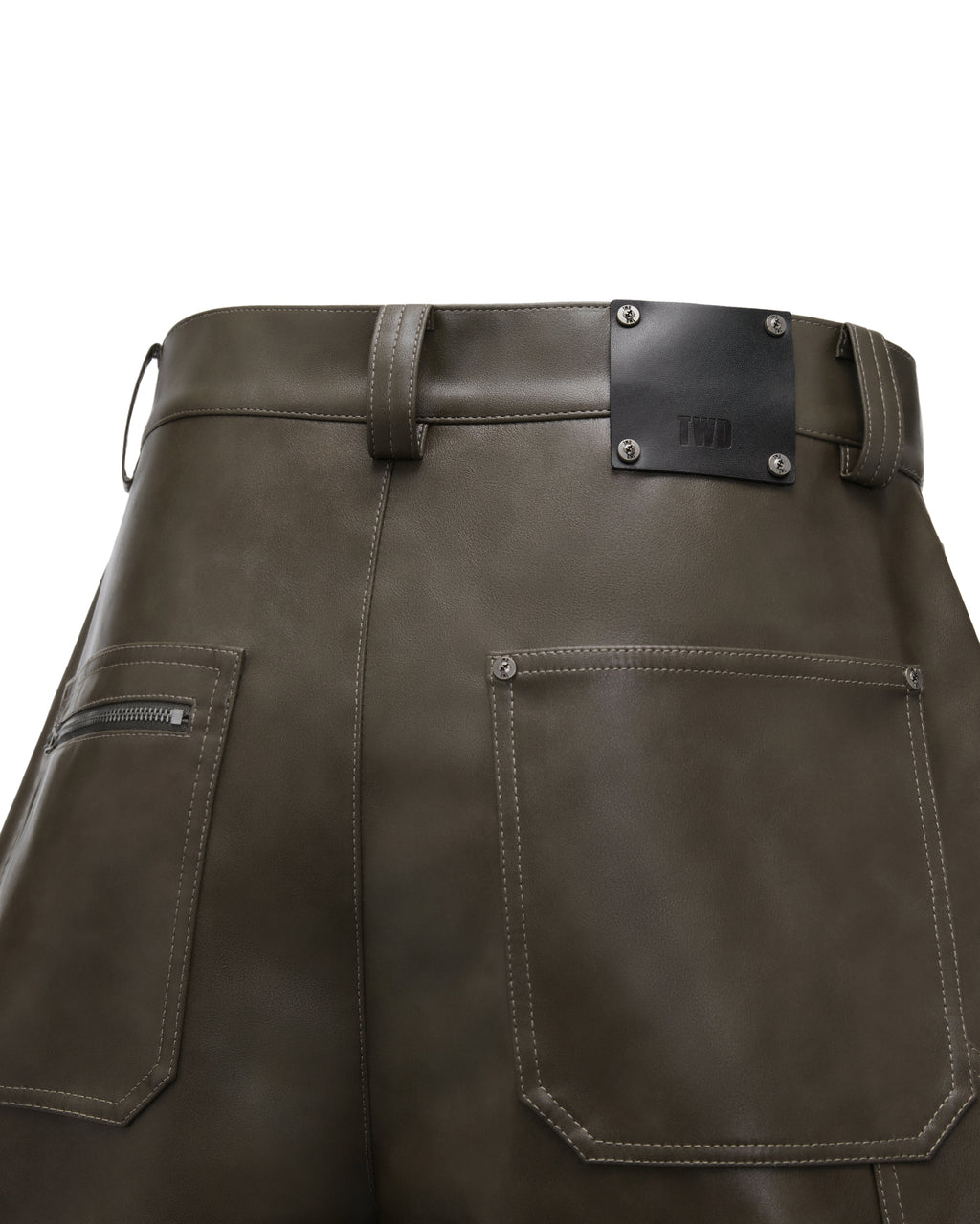 RESET FAUX LEATHER WIDE-LEG TROUSERS