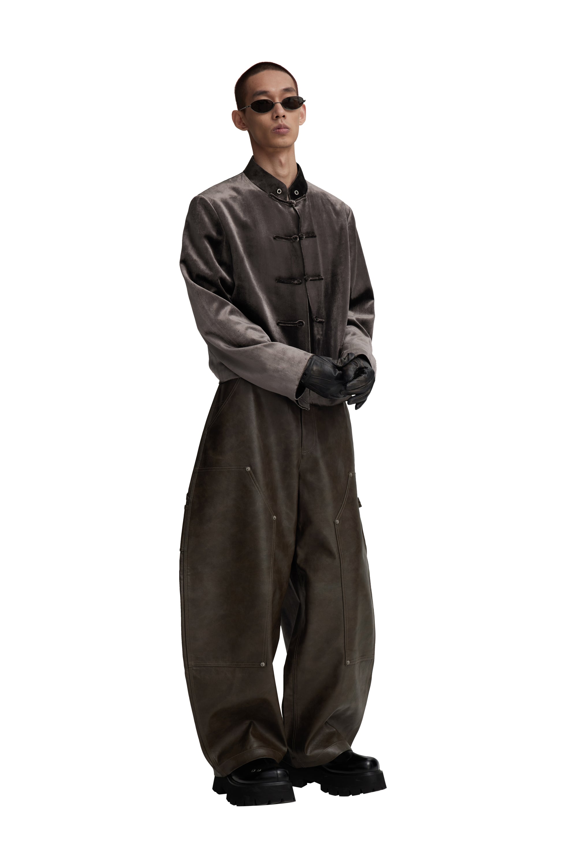 RESET VELVET STAND-COLLAR JACKET