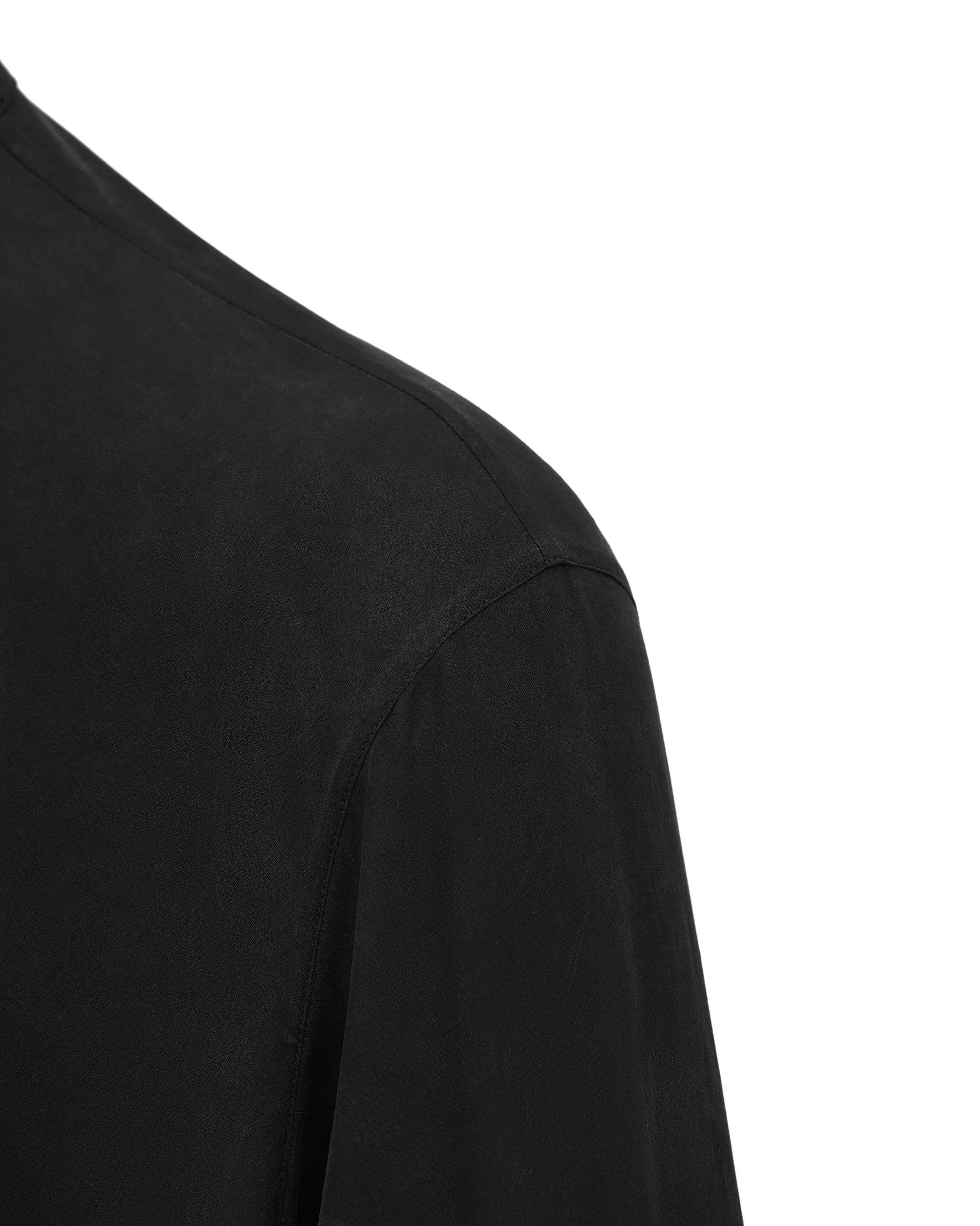 ACCEPTANCE DRAPED STAND-COLLAR SHIRT