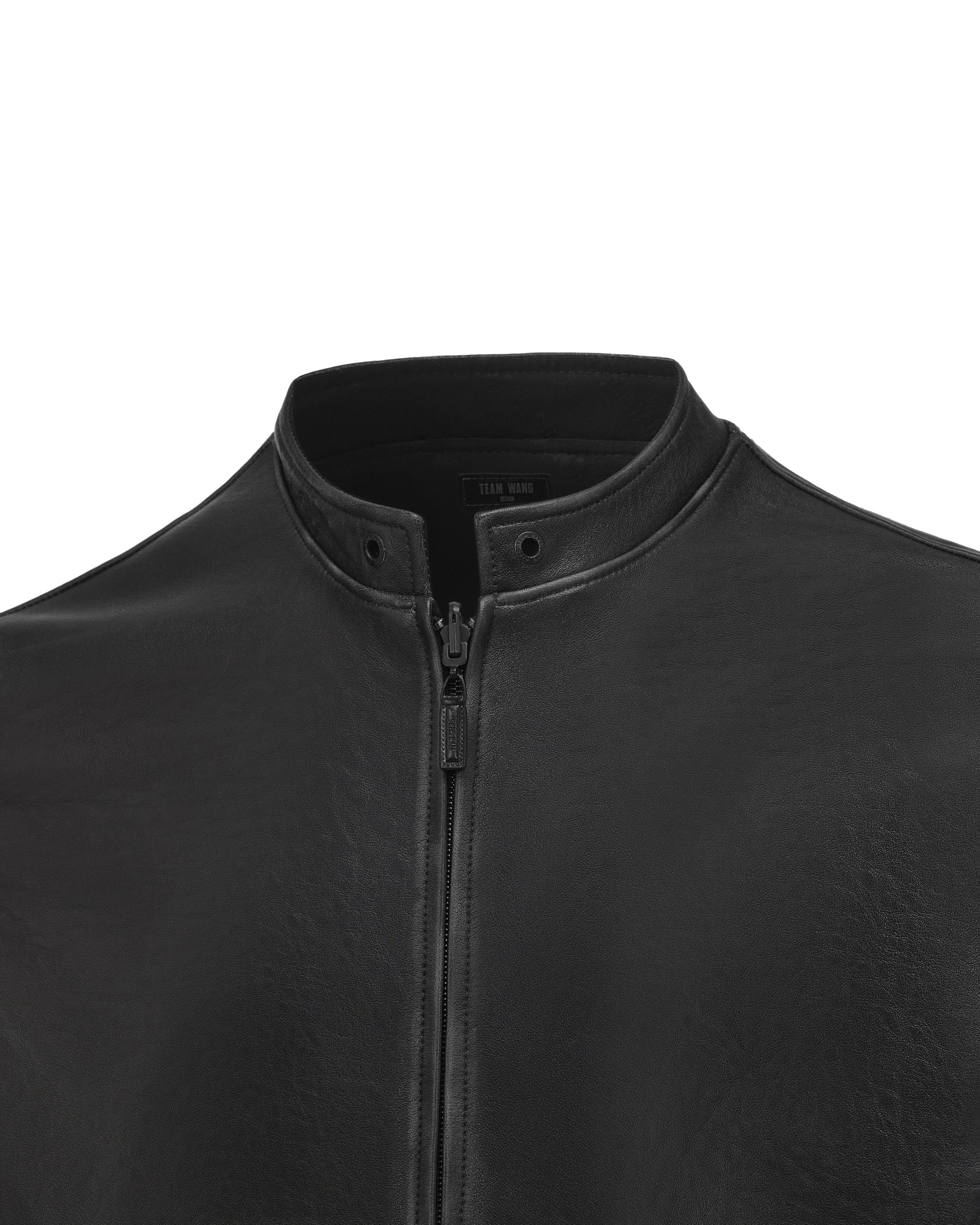 ACCEPTANCE LEATHER ZIP-UP JACKET