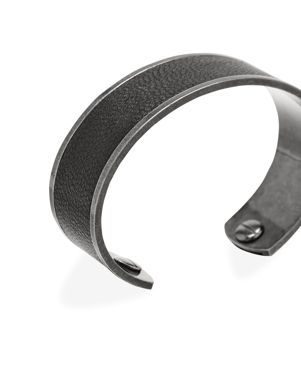ACCEPTANCE METAL LEATHER BANGLE