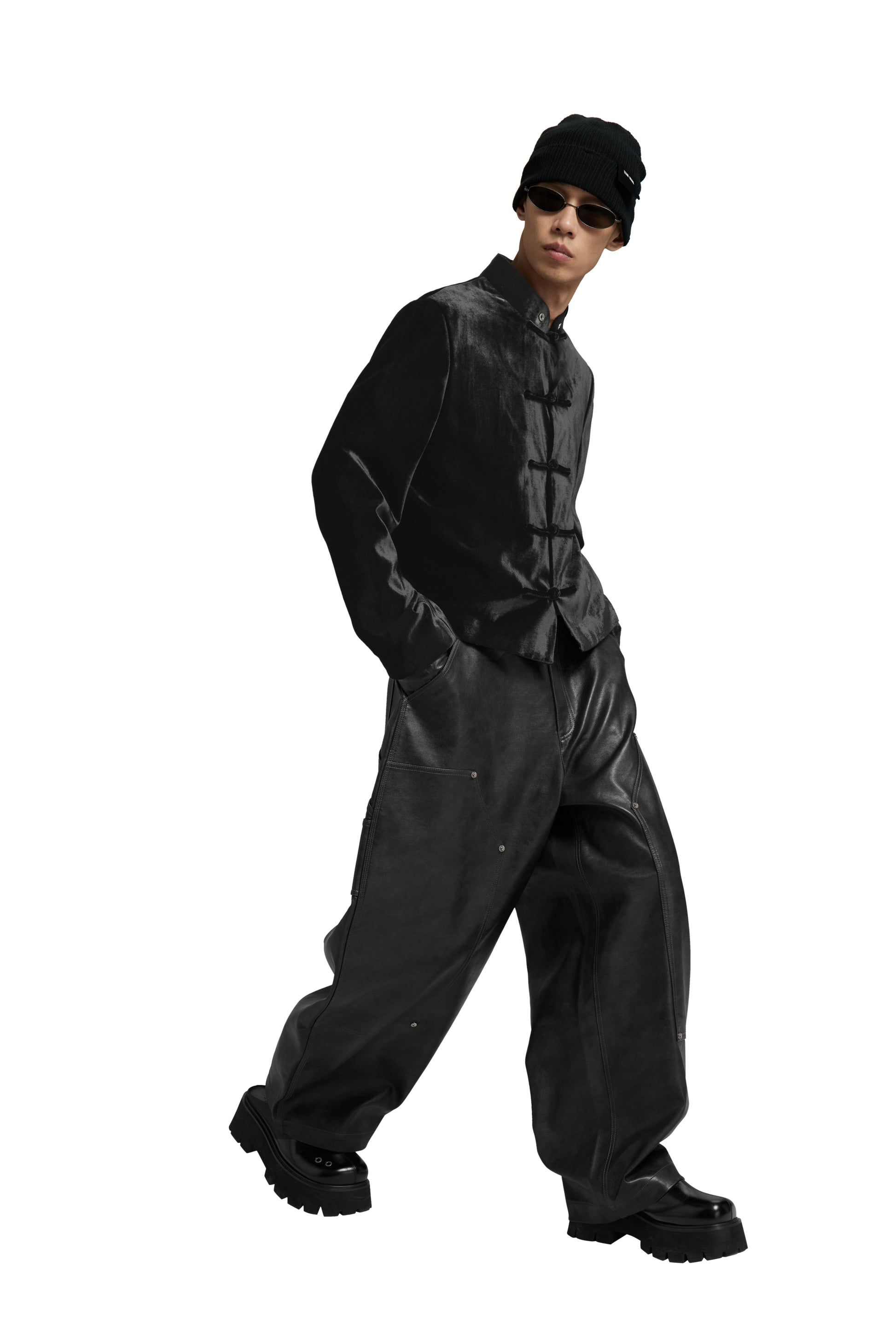 RESET VELVET STAND-COLLAR JACKET