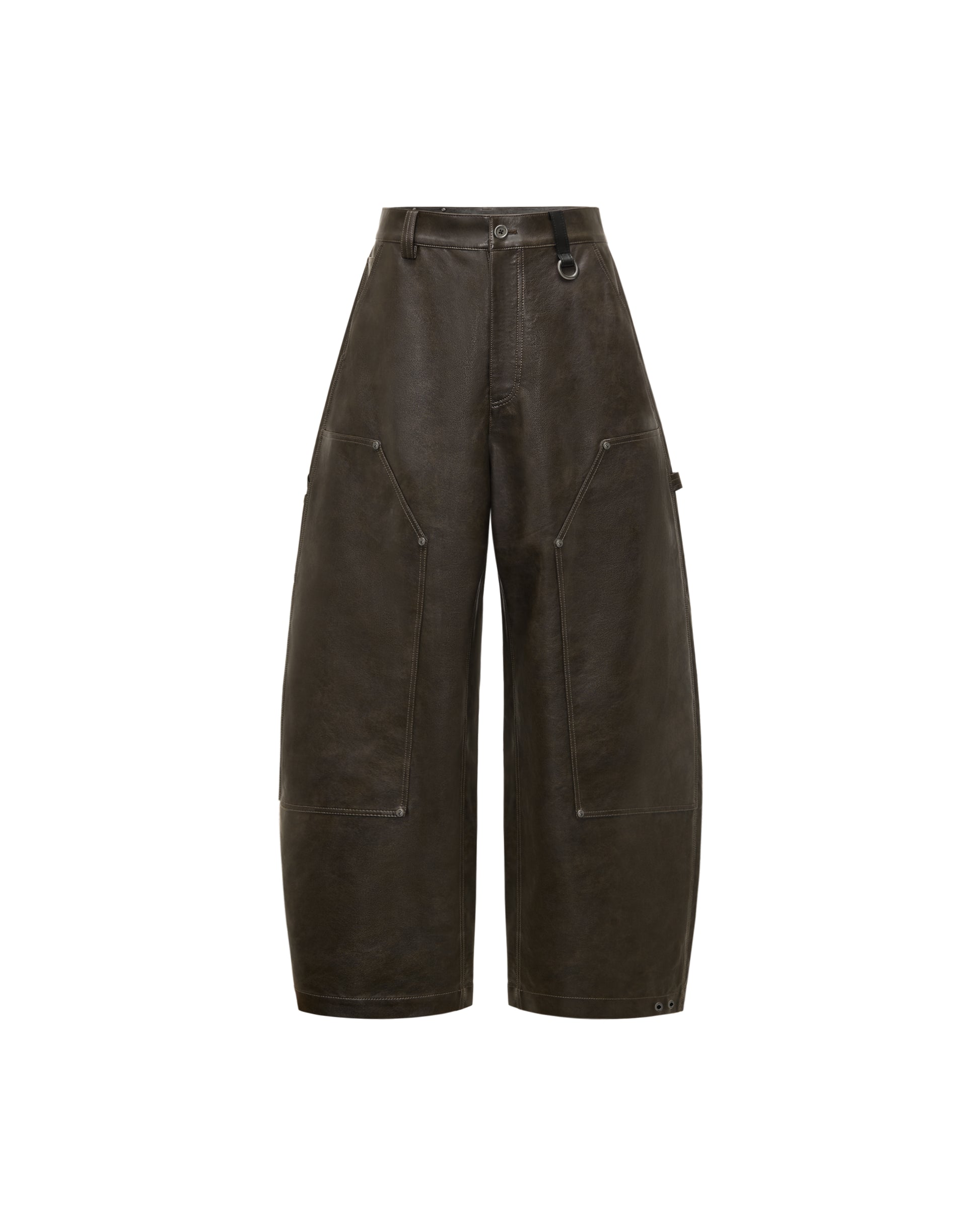 RESET FAUX LEATHER WIDE-LEG TROUSERS