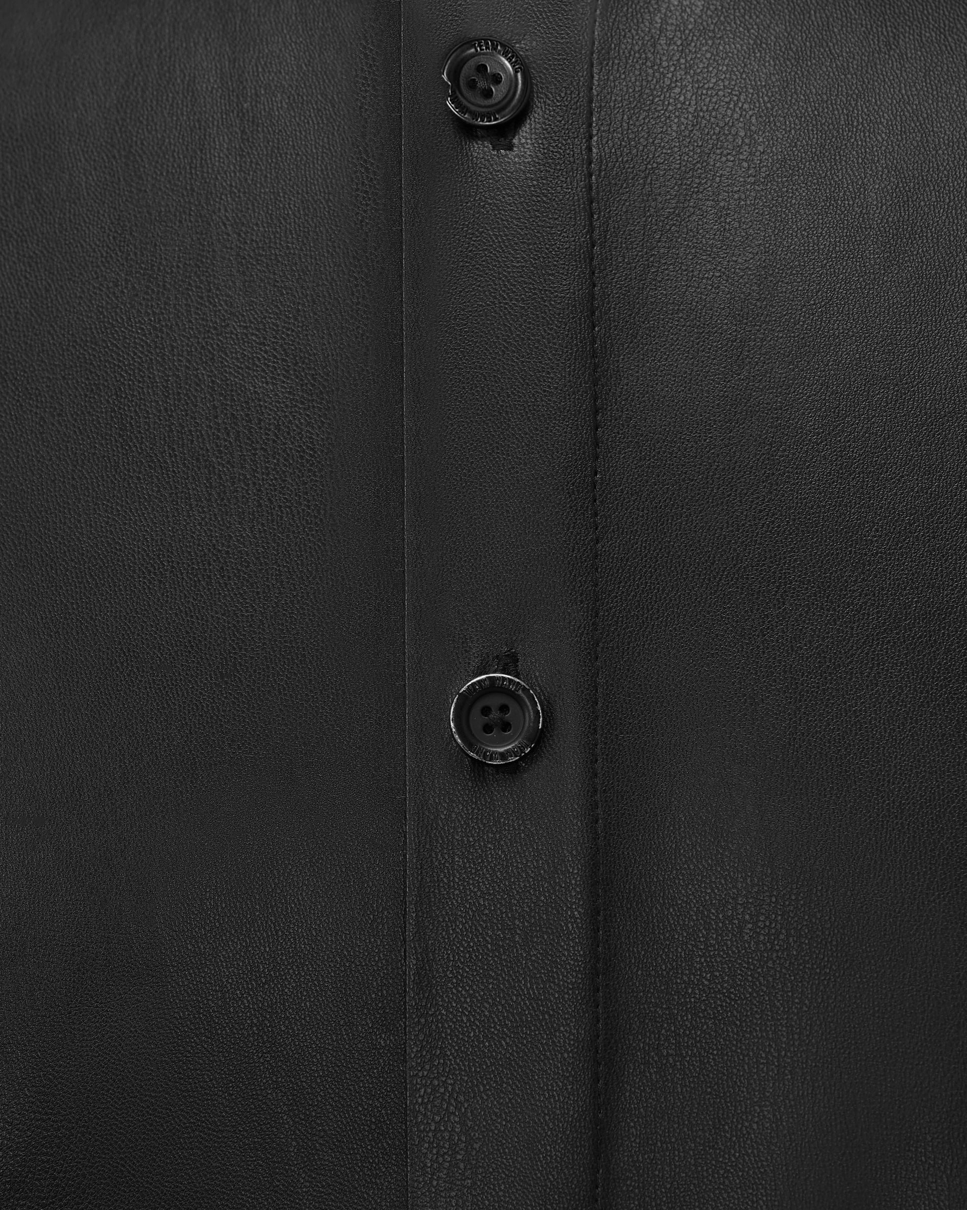 ACCEPTANCE FAUX LEATHER SHIRT