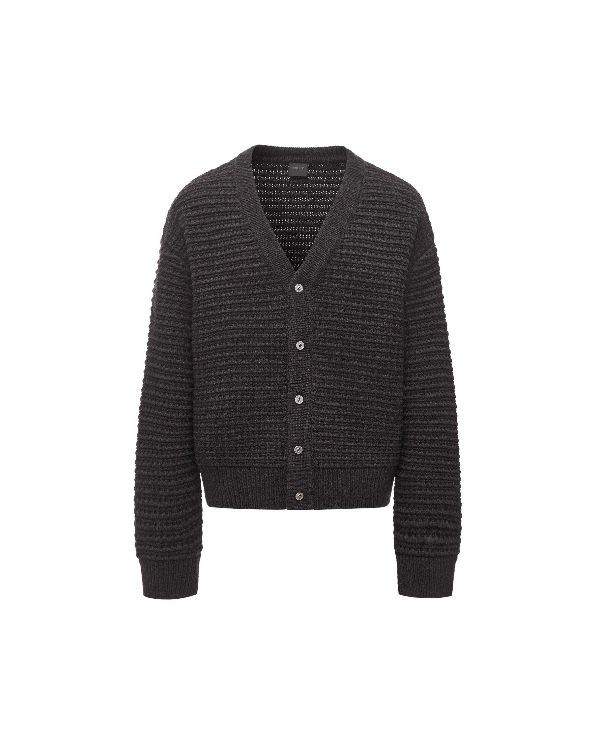 UNUSED V-neck knit サイズ1 Black RESET V-NECK CARDIGAN – TEAM WANG design