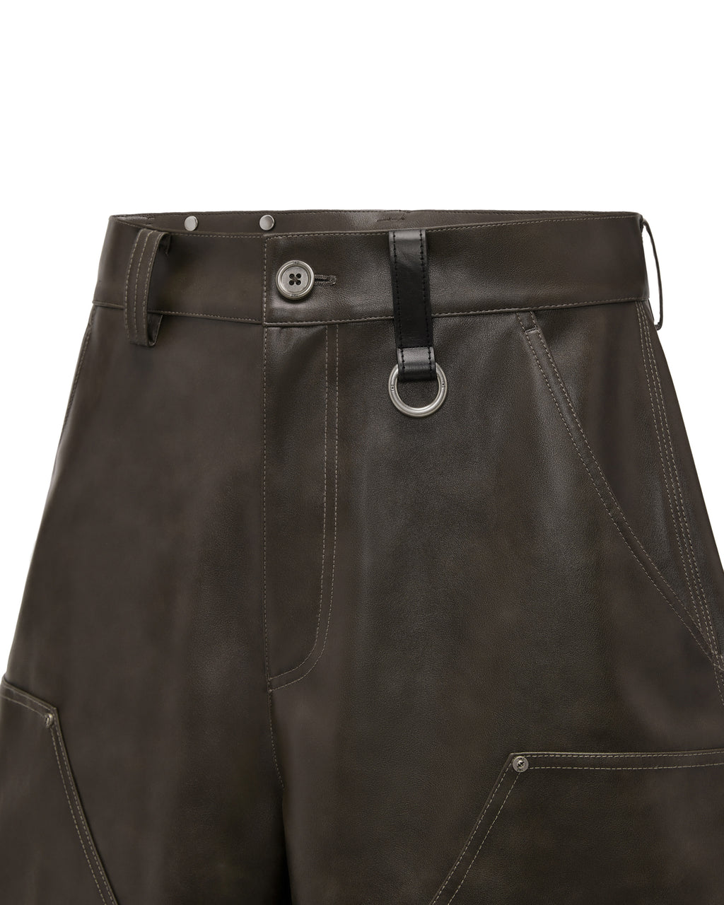 RESET FAUX LEATHER WIDE-LEG TROUSERS