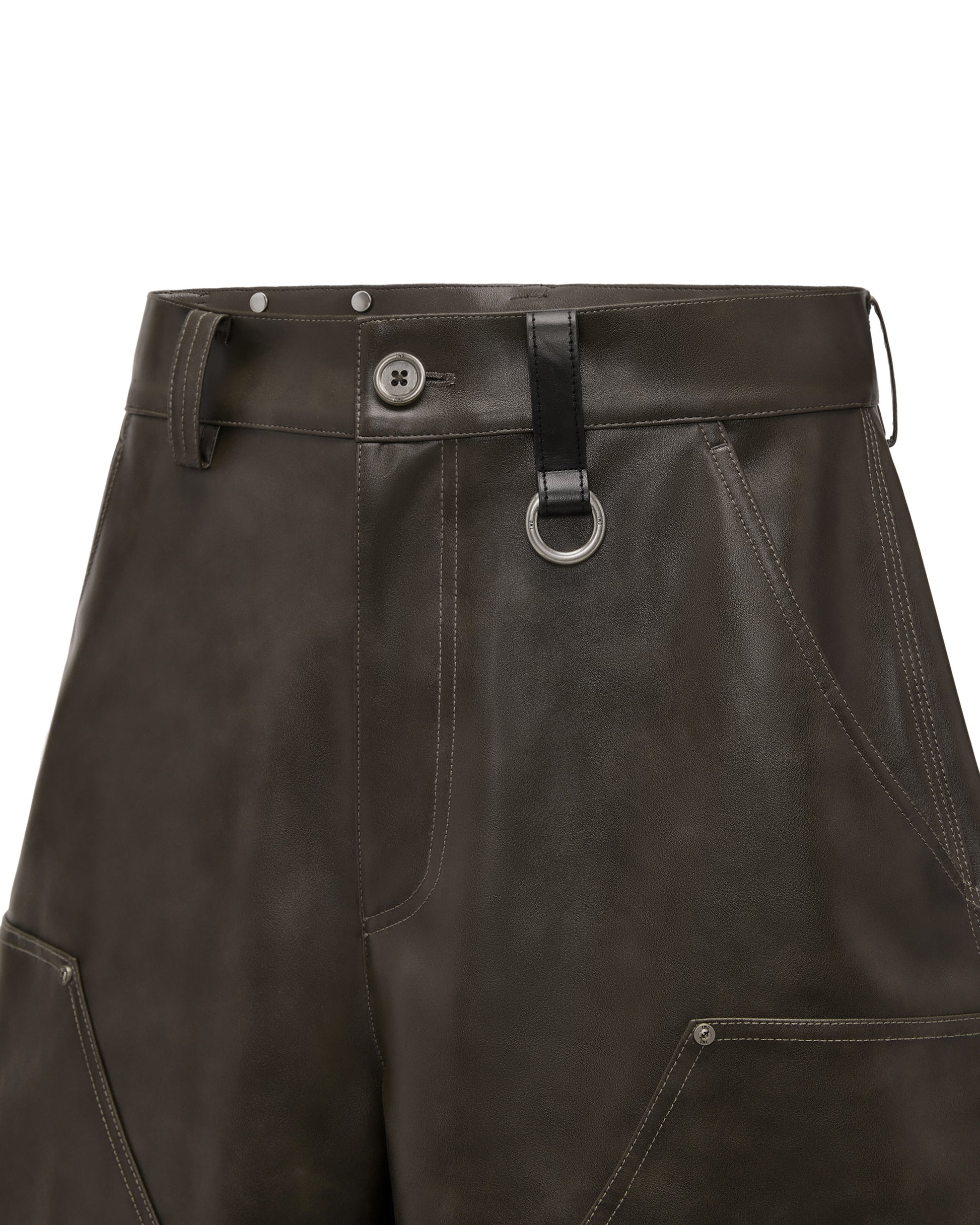 RESET FAUX LEATHER WIDE-LEG TROUSERS