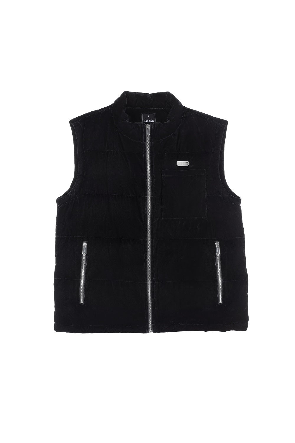 トップス TEAM WANG PRINTED LOGO VELVET DOWN VEST COOKIES - THE VELVET – TEAM WANG design